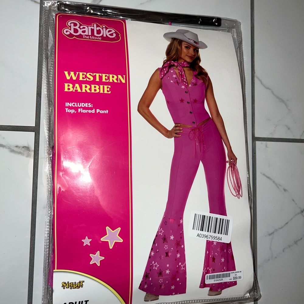 spirit halloween barbie the movie western barbie costume adult medium NEW - Picture 2 of 4